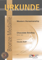 Bronzemedaille Western Horsemanship Smokey 2014